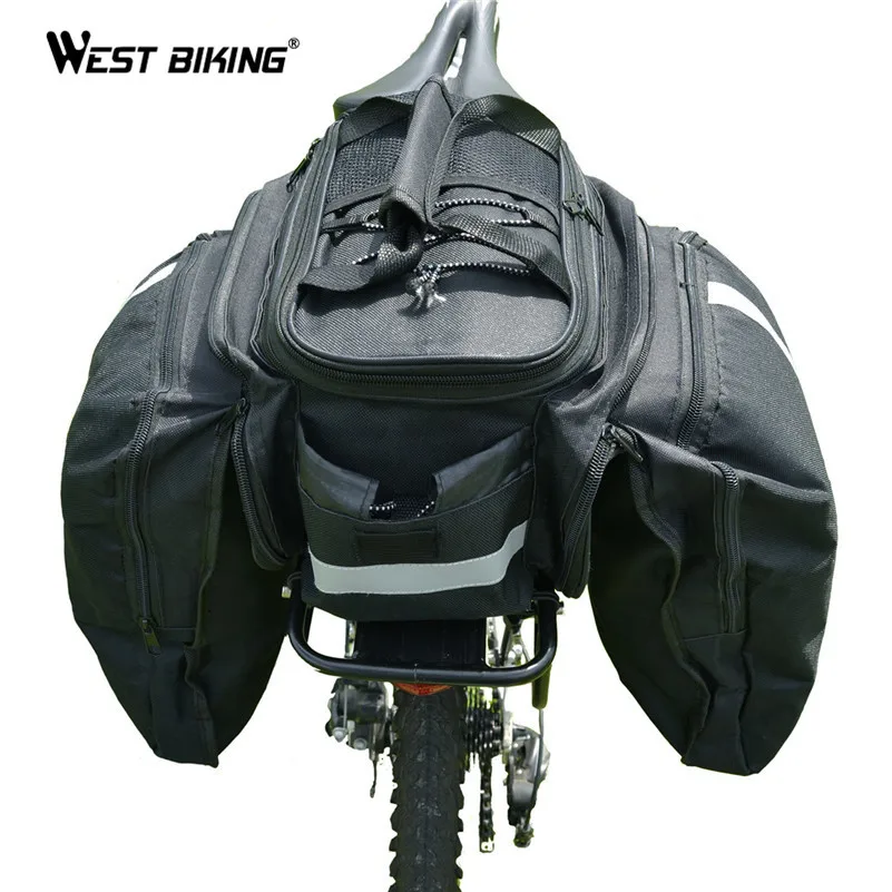 WEST BIKING 50 кг Ёмкость велосипед стеллажи для выставки товаров+ сумка Водонепроницаемый велосипеда сзади дождевик Сумка объем 10-25L для верховой езды велосипедная сумка для велосипеда