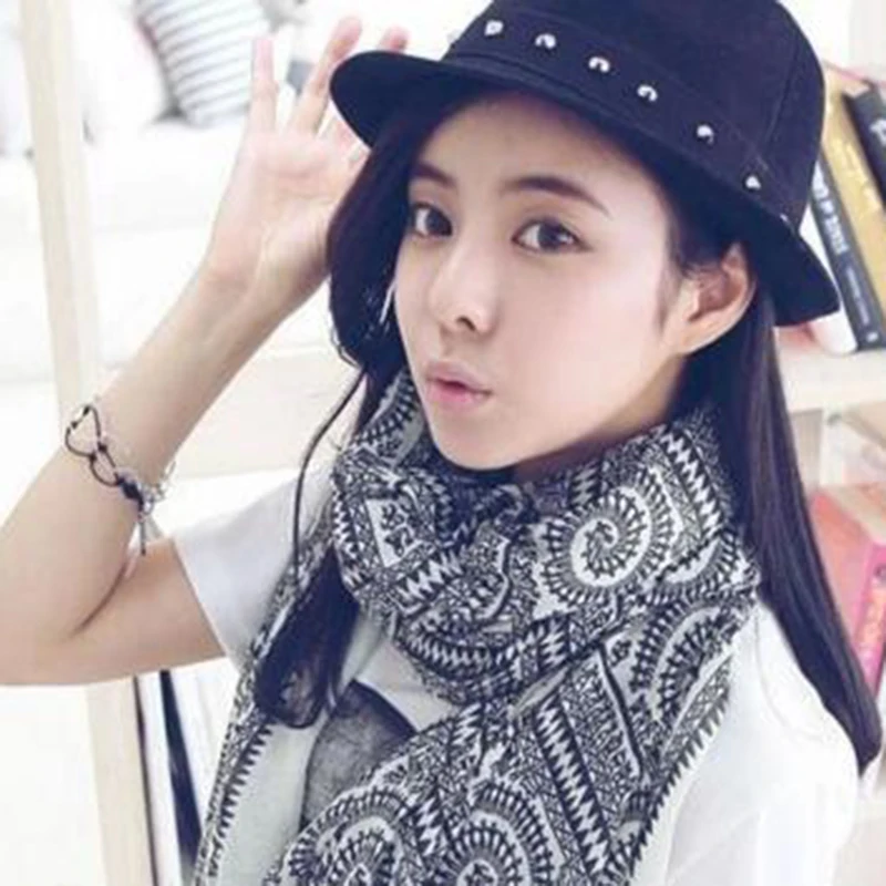 Новый модный трендовый женский длинный шарф шаль с принтом Женская большой