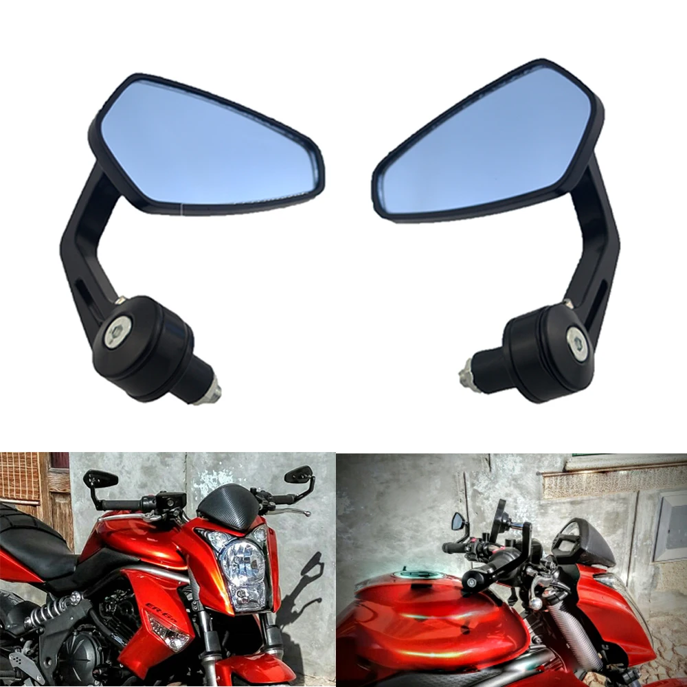 

Black 7/8" Handlebar End Mirrors Oval Custom Classic Side Mirrors Chopper Bobber Cafe Racer ATV Quad Rearview Mirrors