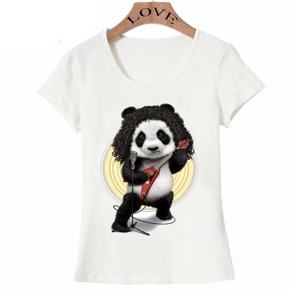 Сумасшедший Летняя мода Для женщин Panda Клоун Футболка хорошего качества