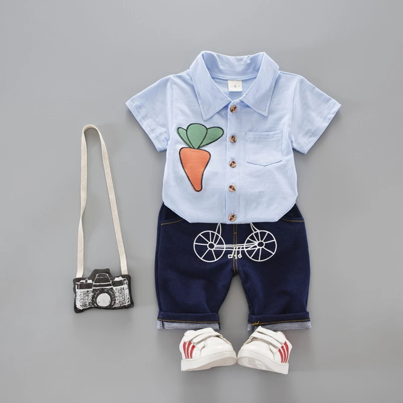 Toddler Boys Clothing Set Summer Baby Suit Shorts Shirt 8-11T Children Kid Clothes Suits Formal Wedding Party Costume | Детская одежда