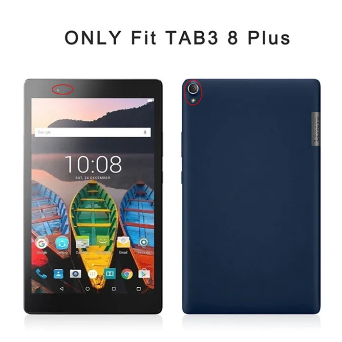 Закаленное стекло для защиты экрана + PU чехол lenovo TAB3 Tab 3 8 Plus 8703 TB 8703F TB3 8703x