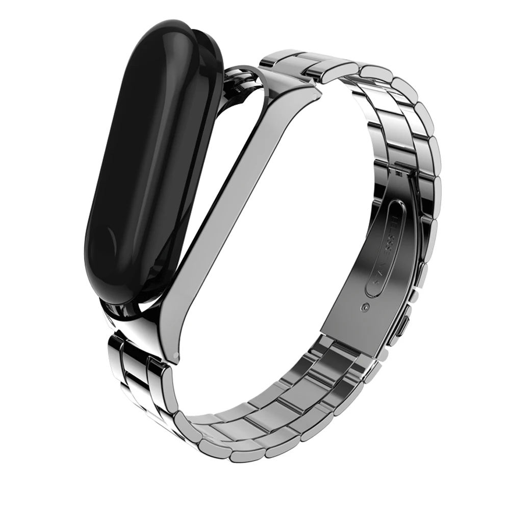 Металлический браслет из нержавеющей стали для Xiaomi mi Band 3 mi band 3 ремешок без винтов для Xiaomi mi Band 3 ремешок mi Band 3 наручный ремень