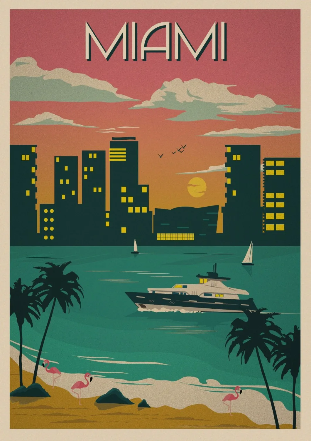 Винтажный постер для путешествий из