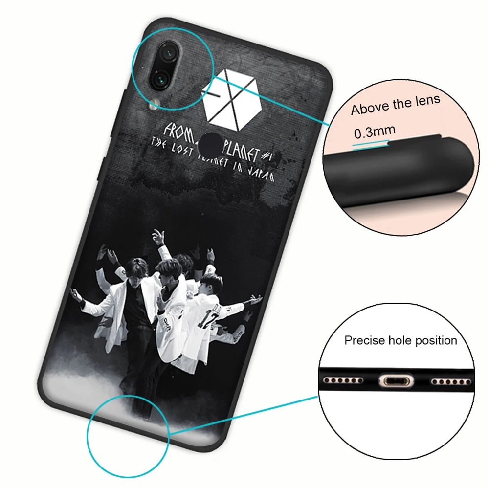 Роскошный мягкий чехол Kpop EXO для Xiaomi Redmi Note 7 4 4X6 Pro 5 Plus 5A 6A Go S2