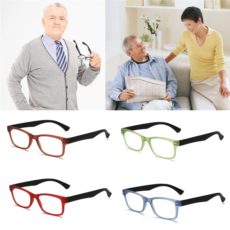 

Portable Unisex Reading Glasses Presbyopic Eyeglasses Full Frame +1.0 To +4.0