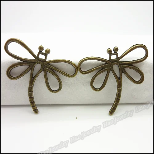 50 шт. винтажные подвески подвеска в виде стрекозы античная бронза подходят для