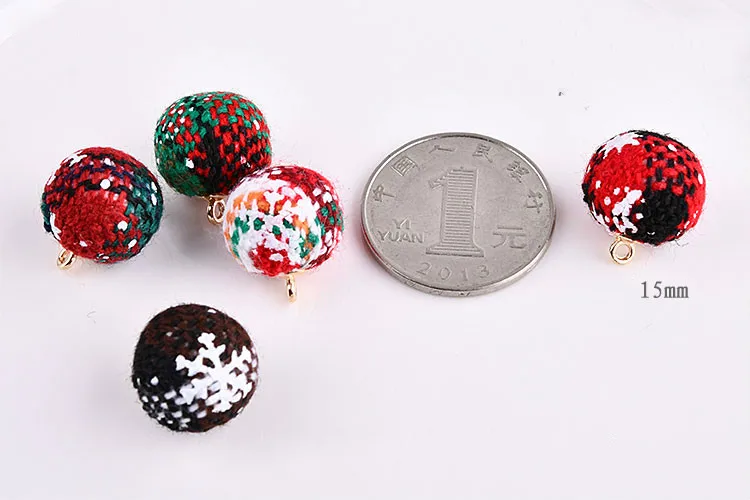 Рождественские украшения сделай сам тканевые Подвесные серьги из бисера