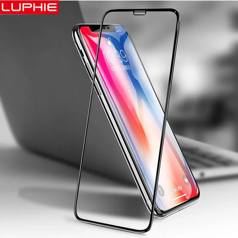 LUPHIE 6D полное клеевое Покрытие Закаленное стекло для iPhone X XS Max XR Защита экрана 8 7 6S 6