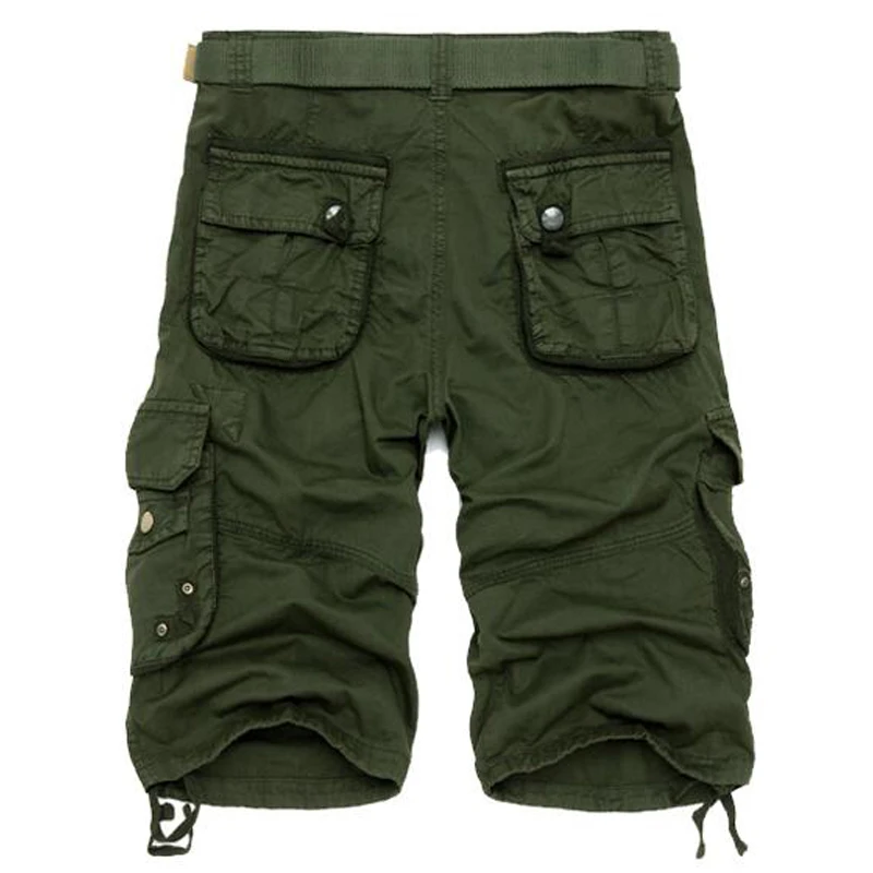 Мужские камуфляжные шорты свободные большого размера с несколькими карманами в