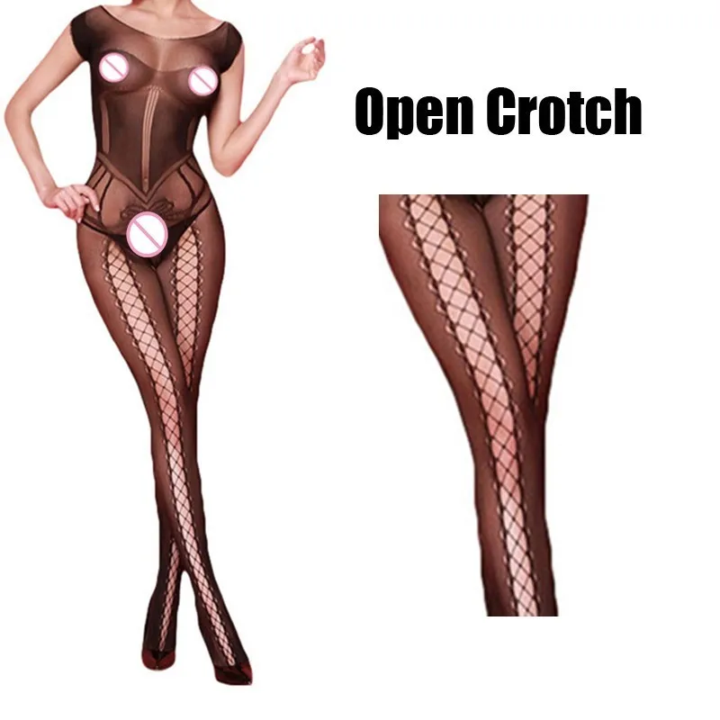 open crotch 328 Сексуальное женское белье, эротическое нижнее белье, сексуальное нижнее белье, комбинезон прозрачного размера плюс, женские сексуальные костюмы черного цвета 007WY - Цвет: open crotch 328