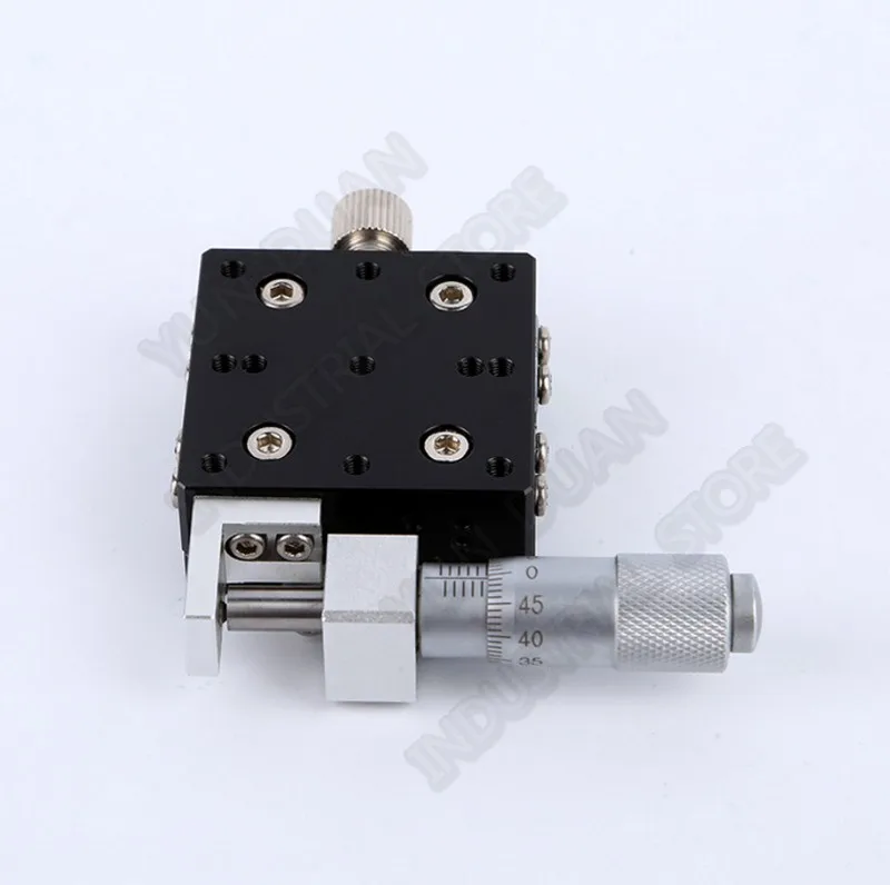 

40*40mm X Axis Manual Displacement Cross Roller Guide Way Micrometer Linear Stage Sliding Platform Table High precision LX40-L