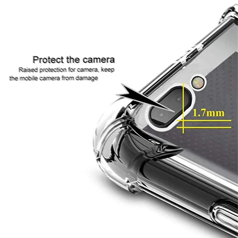 Airbags Cushion Shockproof Case For BlackBerry Key 2 Lite Full Protection Cover Motion Keyone DTEK60 TPU |