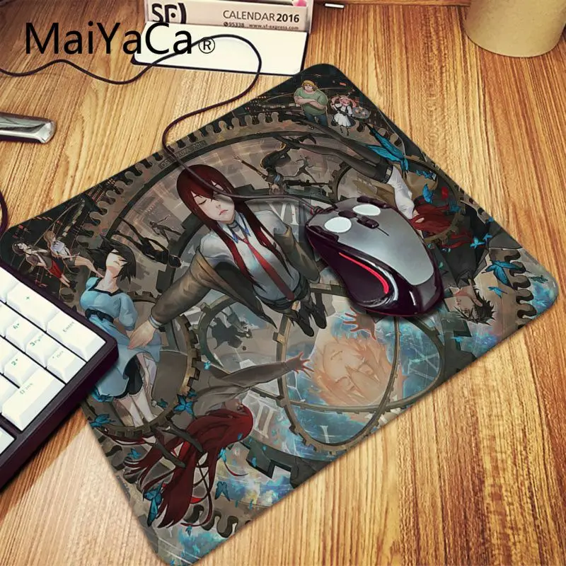 Прочный резиновый коврик для мыши Maiyaca steins gate большой компьютерный Настольный
