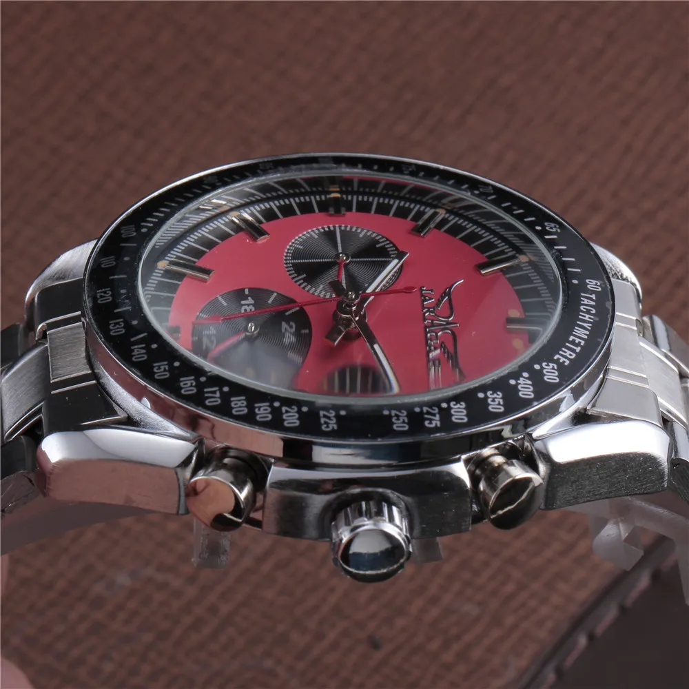 Мужские механические часы с автоматическим самозаводом наручные из нержавеющей