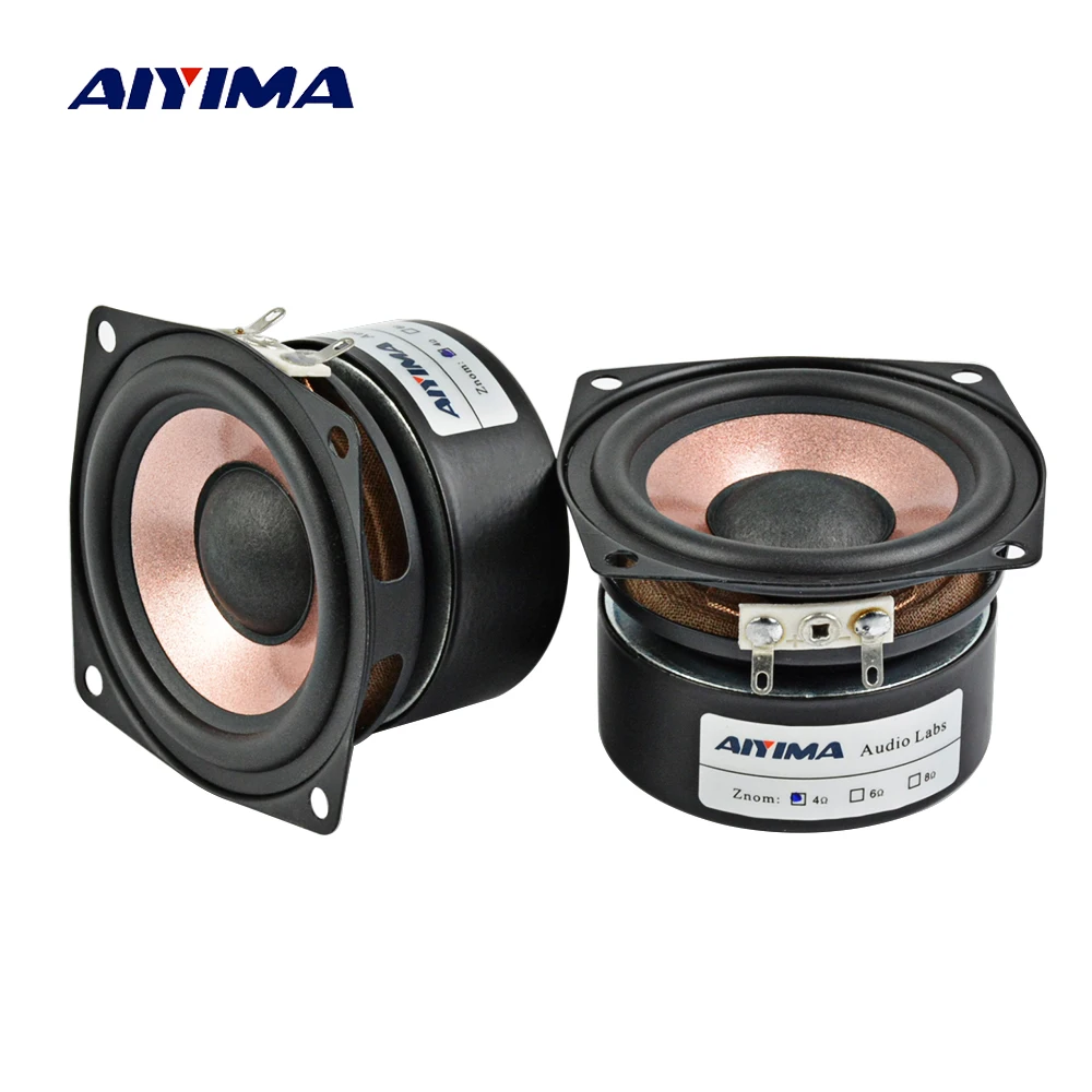 

AIYIMA 2Pcs 2.5 Inch Audio Full Range Speaker 4 8 Ohm HIFI Home Theater 8-15W Music Desktop Speaker Loudspeaker