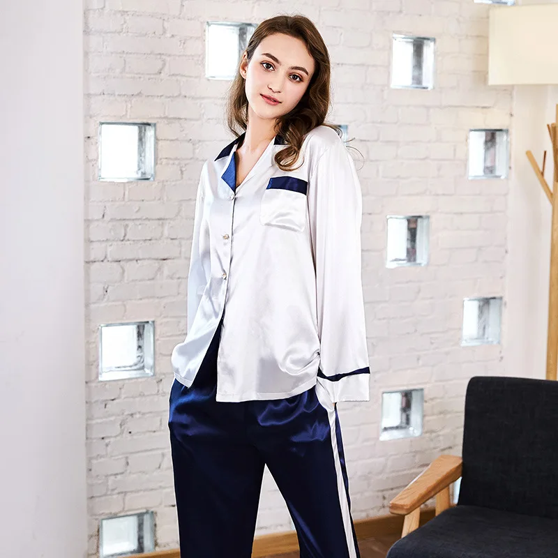 Для женщин пижамы Простой натуральный тонкий шелк прядения шелка Домашняя