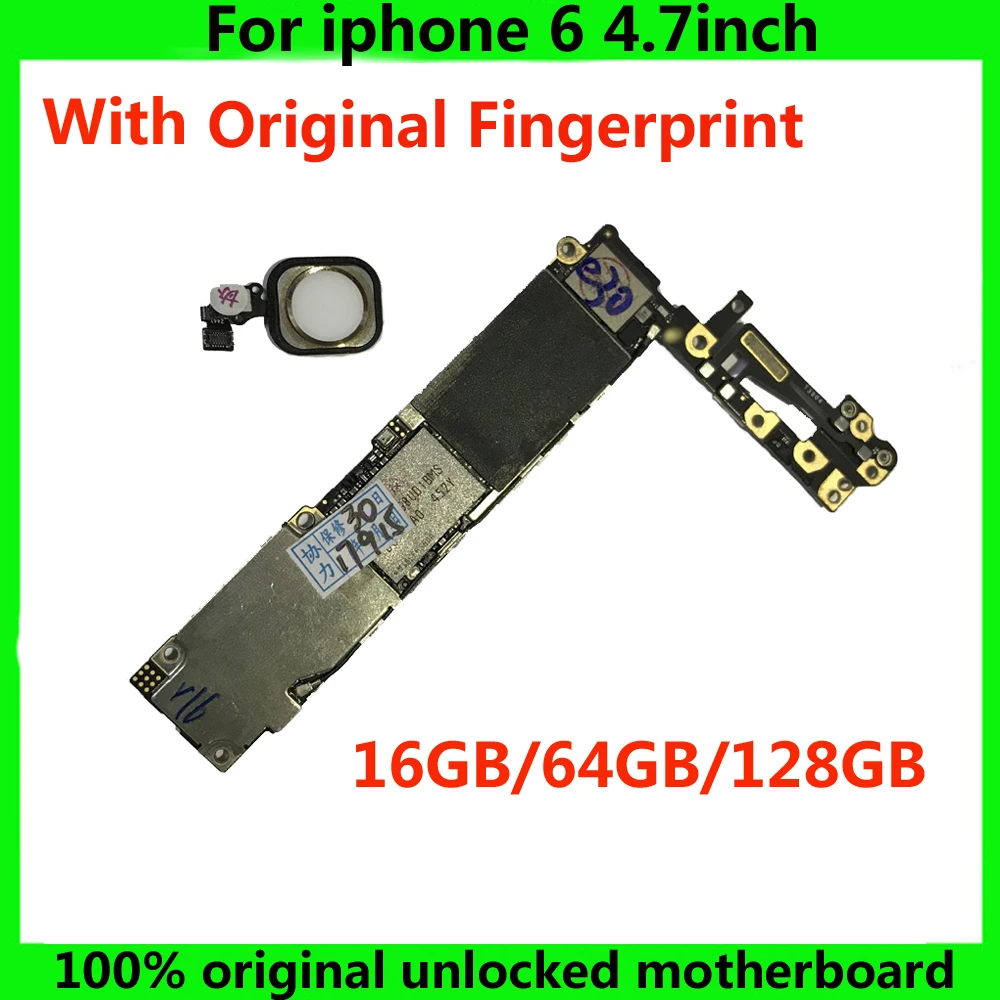 Оригинальная материнская плата для iphone 6 16 ГБ 64 128 с оригинальным Touch ID чистая iCloud