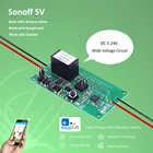 Беспроводной переключатель напряжения Sonoff SV с Wi-Fi, модуль сделай сам для умного дома, 5-24 В, управление питанием постоянного и переменного тока, работает с AlexaNestEwelink