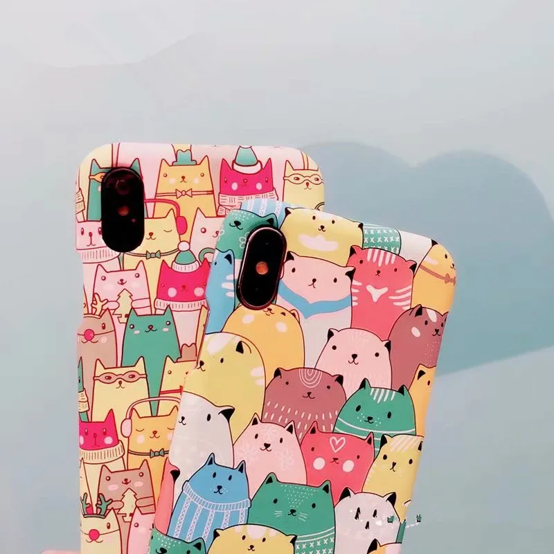 FTAIDKJ 360 Degree Full Protection Luminous Case For iPhone X XS Max 7 6 6S 8 Plus Cartoon Animal Floral Flower Hard PC Cover |