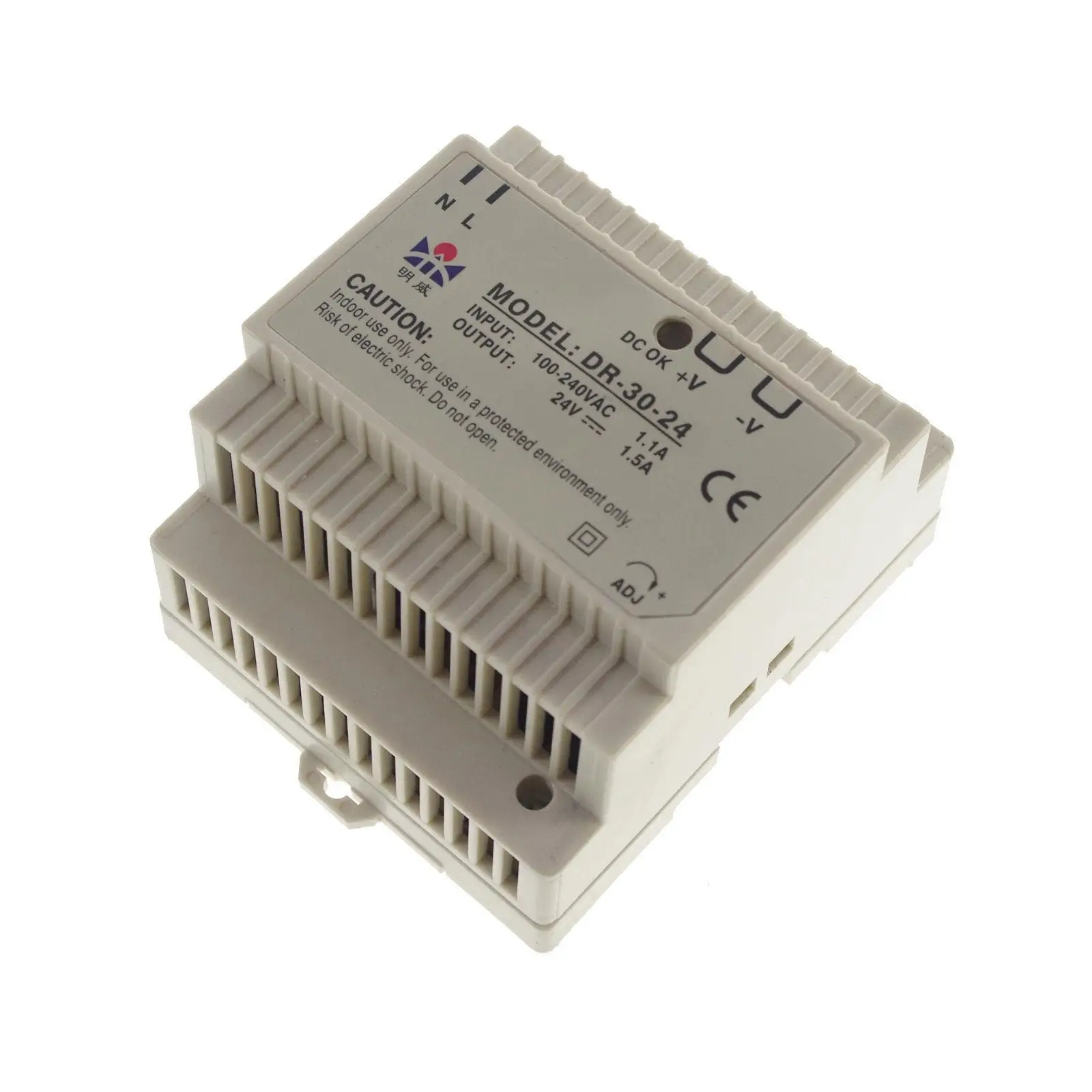 30 Вт Выход 24VDC 1.5A LED Din рейку монтируется промышленный импульсный источник питания