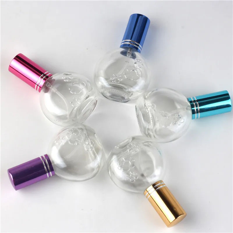 15ml Clear Glass Women Perfume Bottle Refillable Empty Cosmetic Water Spray oblate shape Portable Reuse Beauty Tools | Красота и