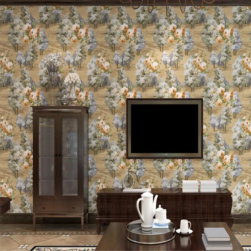 3d Виниловые обои в стиле ретро для спальни|Обои| |