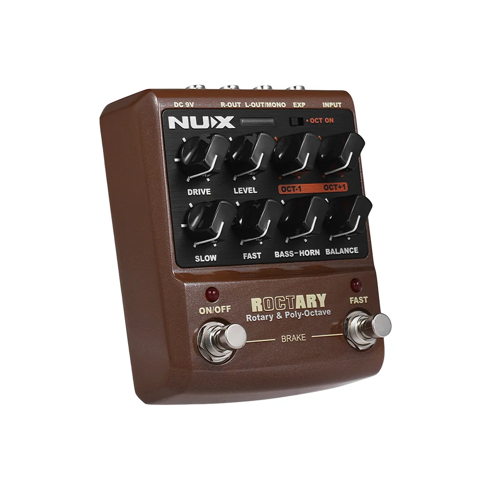 Ротационный акустический симулятор NUX roc5 FORCE 2 в 1 Stompbox и полифоническая Octave педаль
