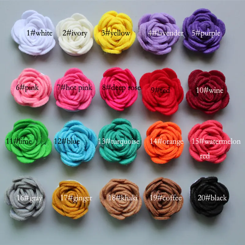 60 шт./лот Новые товары для волос 20 цветов модные ручная работа из нетканого