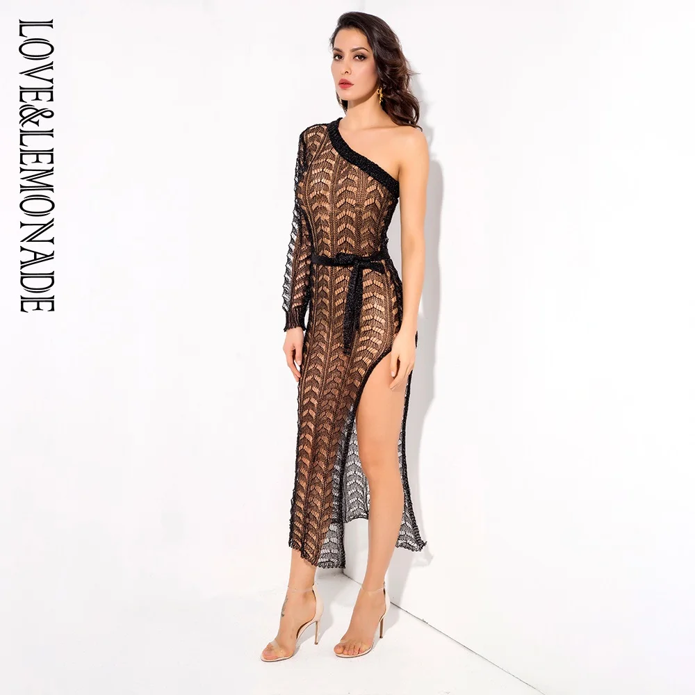 Женские платья LOVE & LEMONADE черные однокомнатные модель LM1202|Женские платья| |