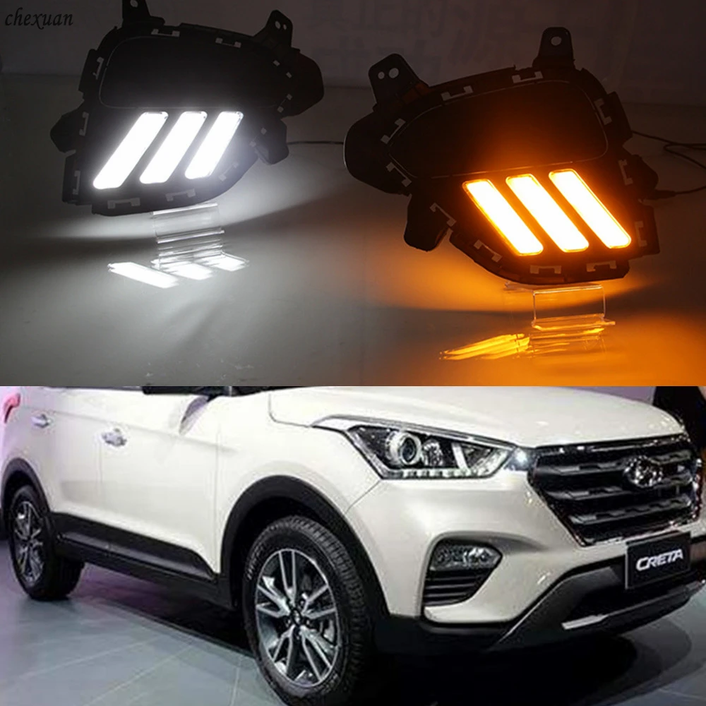 CSCSNL 1 комплект для Hyundai CRETA IX25 2017 2018 12 В ABS светодиодный ные дневные ходовые огни