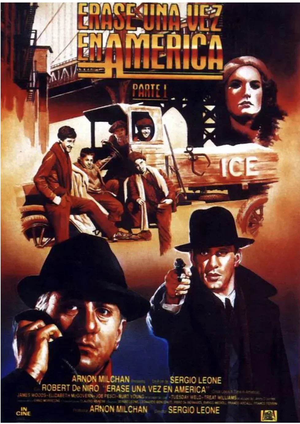Арт Once Upon a Time в Америке (1984) Декоративные Плакат из крафт-бумаги классика брезент