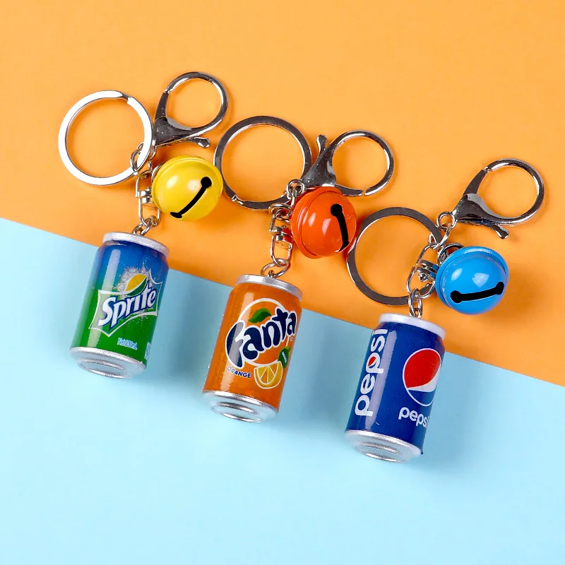 Cola Sprite брелок напиток для женщин или мужчин летние креативные кольца ключей