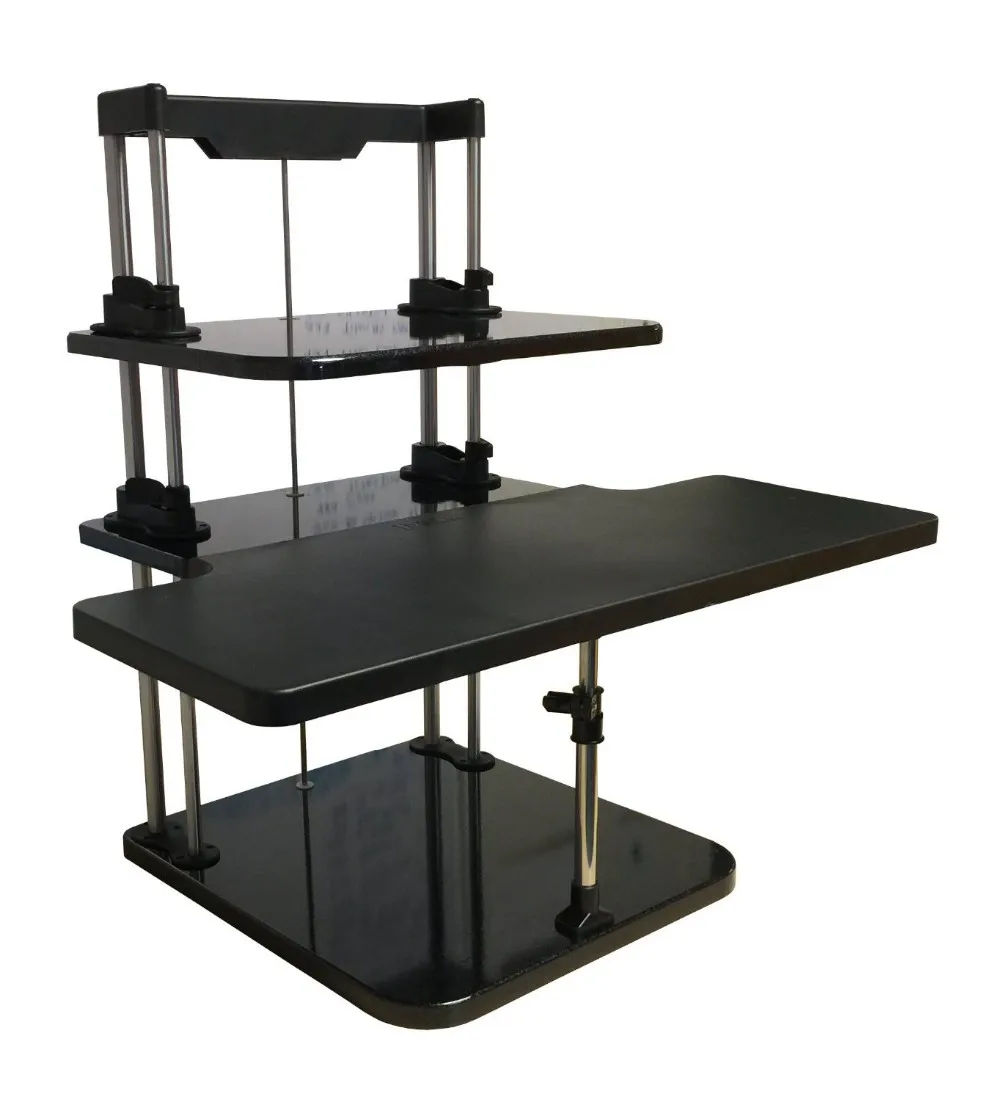 Легкий стоячий столик для ноутбука три уровня регулируемый по высоте стойка