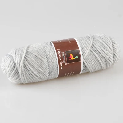 35 white gray TPRPYN 1 шт = 100 г Шерсть альпака мягкая теплая вязка камвольная Шерсть альпака вязание крючком Пряжа нитки шарфы перчатки ручной работы чистый Multic - Цвет: 35 white gray