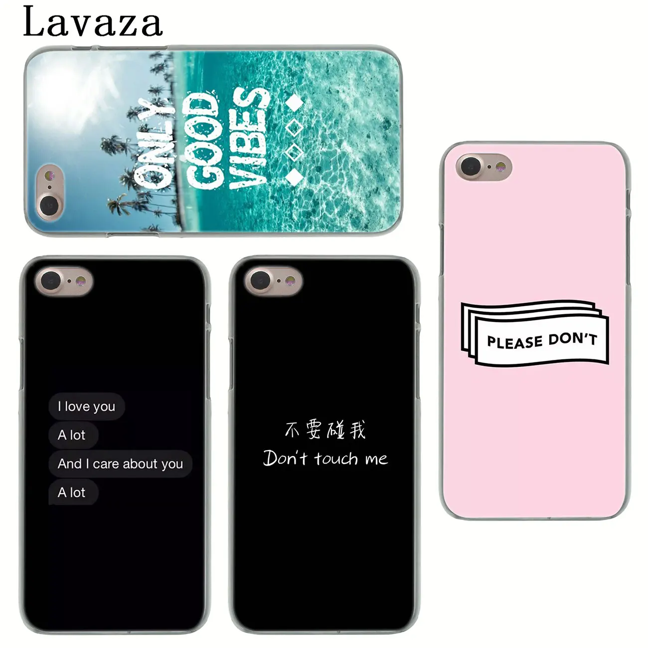 Lavaza пословица фраза девиз Good Vibes Только любовь Жесткий чехол для телефона iPhone XR X XS
