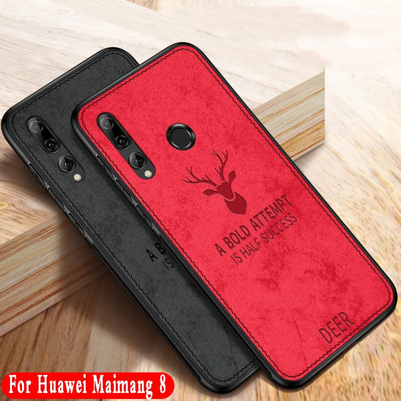 Чехол для Huawei P smart plus 2019 тканевый кожаный чехол с рисунком силиконовая Роскошная