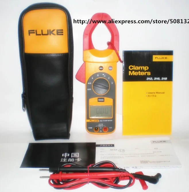 Fluke 312 цифровой клещи мультиметр тестер!! Фирменная Новинка! F312 AC 1000A|digital clamp