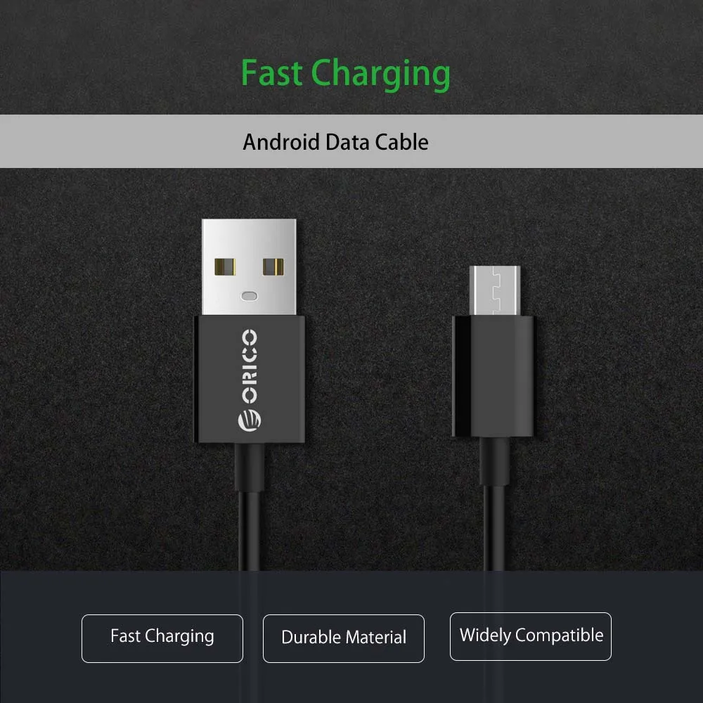 Кабель Micro USB ORICO ADC кабель 2 0 для зарядки и передачи данных круглый 3 шт. Xiaomi Huawei