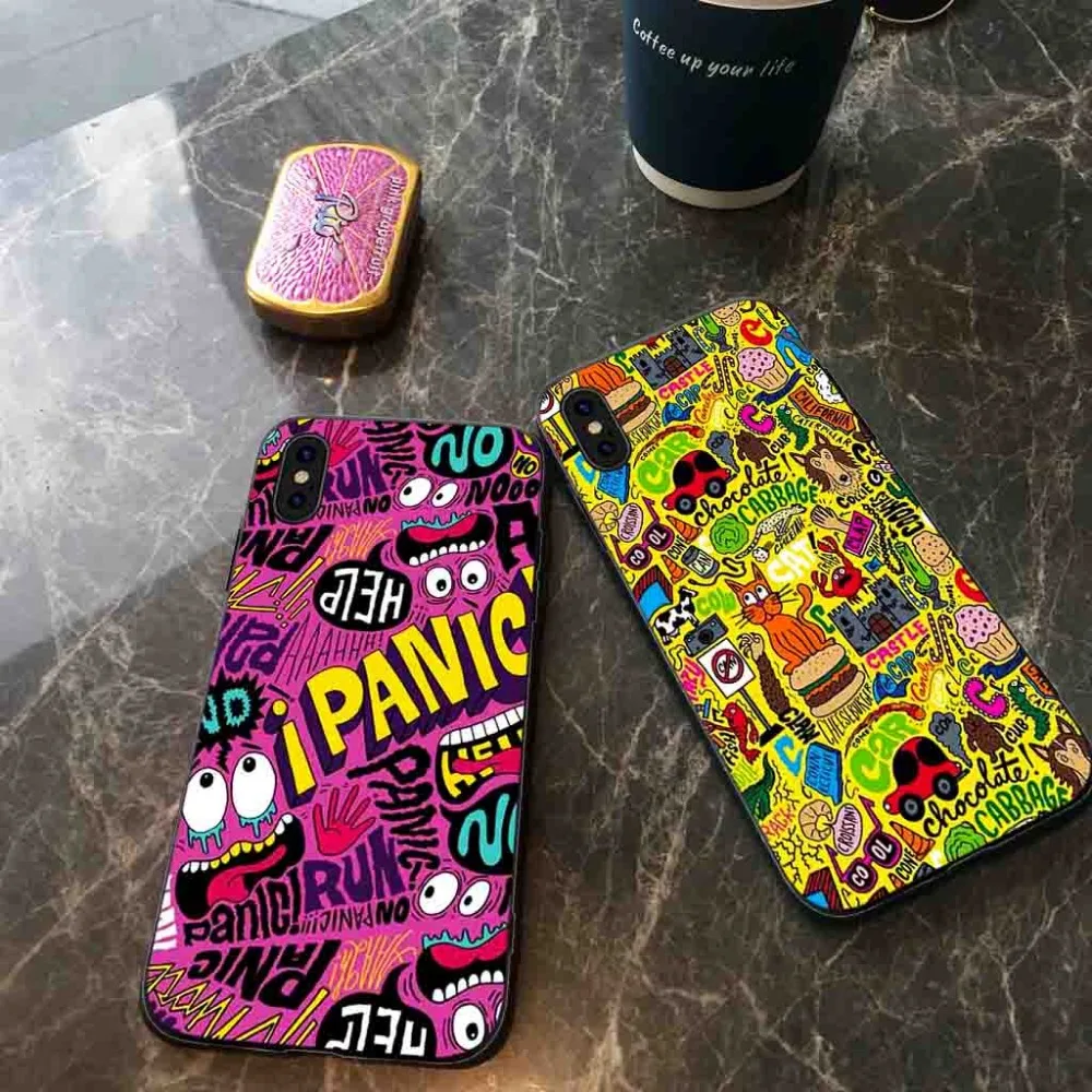 Граффити чехол для телефона с принтом &quotдля samsung Galaxy S10 e S9 S8 S7 S6 Edge Plus Мягкий