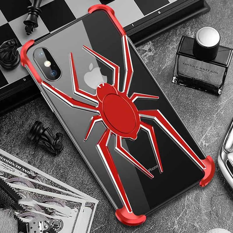 Противоударный чехол с подставкой для iPhone X XS XR Max металлический защитный
