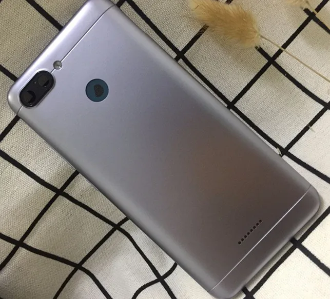Металлическая задняя крышка батарейного отсека Замена корпуса для Xiaomi Redmi 6 с задней камерой стекло линзы с боковыми кнопками+ инструмент+ подарок - Цвет: gray back cover