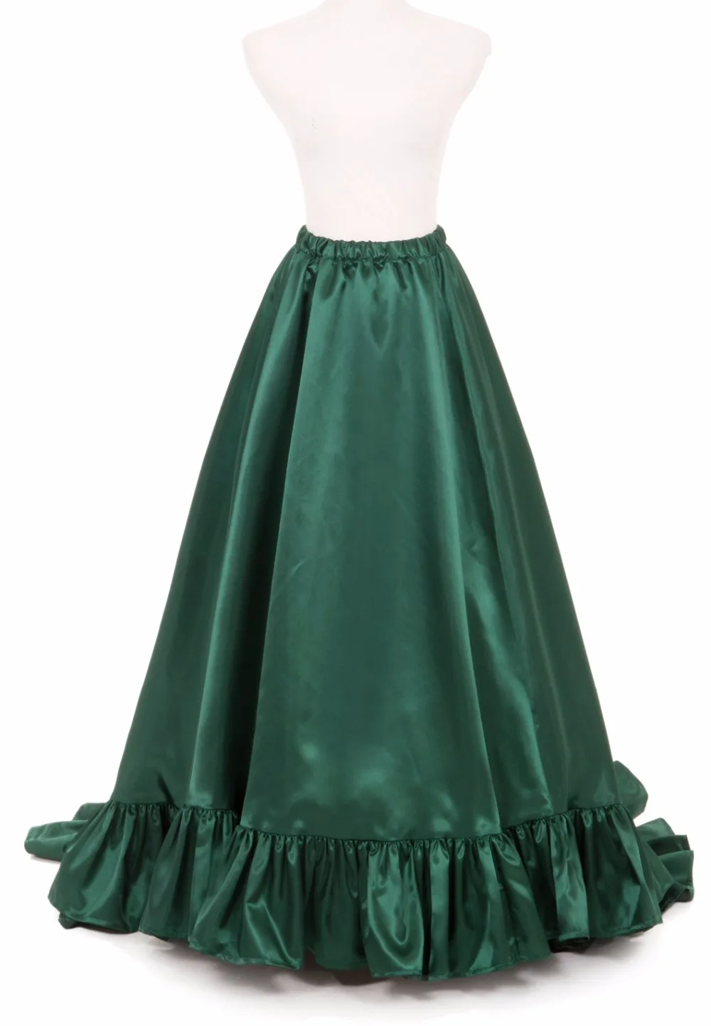 

Victorian Satin Ruffled Skirts Victorian French Pleated Gathered Bustle Skirt