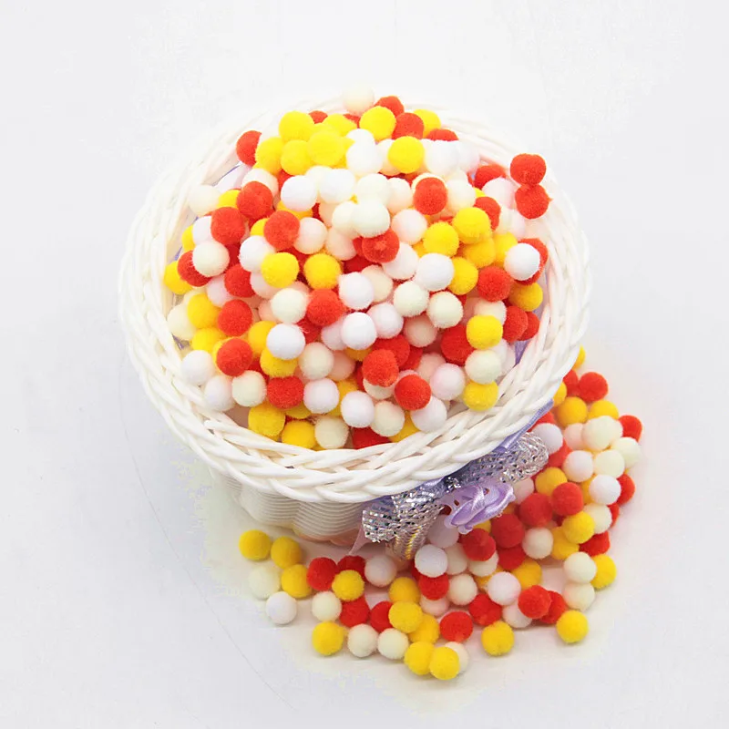 Мини Помпон 8 мм Pom Poms Ponpon многоцветные Pompony ремесла поставки DIY для детской игрушки швейные украшения для дома и свадьбы 20 г