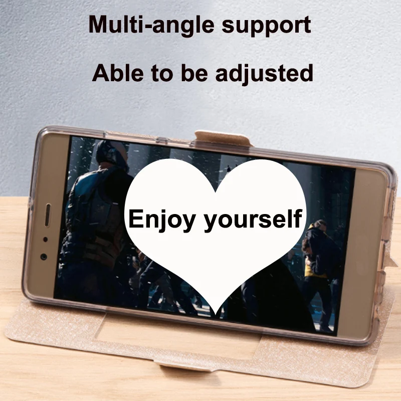Роскошный кожаный чехол с окошком спереди для Huawei P9 5 2 дюйма телефона P 9 задние