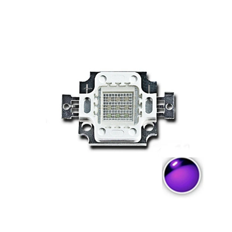 Jiguoor Высокая мощность 395NM 400NM 405NM 410NM 10W UV фиолетовый COB LED свет бисера DIY