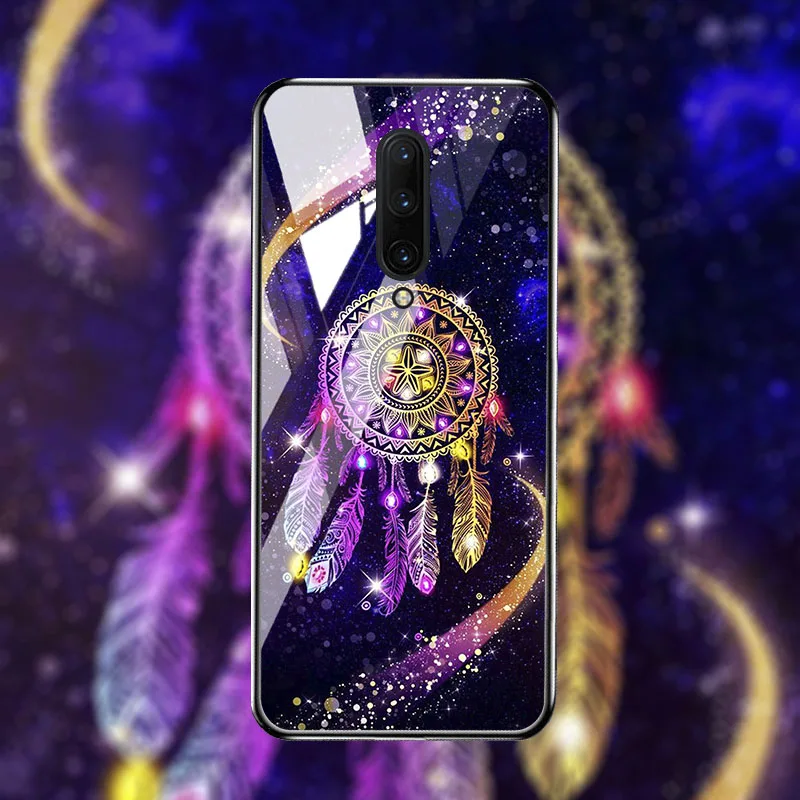 M089 Чехол для Oneplus 7 7T Pro, Роскошный чехол из закаленного стекла, чехол для One plus 7 7T Pro, бампер, чехол - Цвет: M089