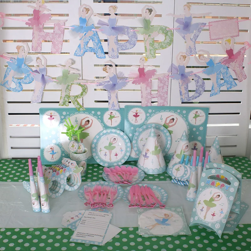Балет принцессы день рождения одноразовая посуда для вечеринки набор посуды спрос среди детей девочек День рождения декоративный для Бэйби шауэра поставки