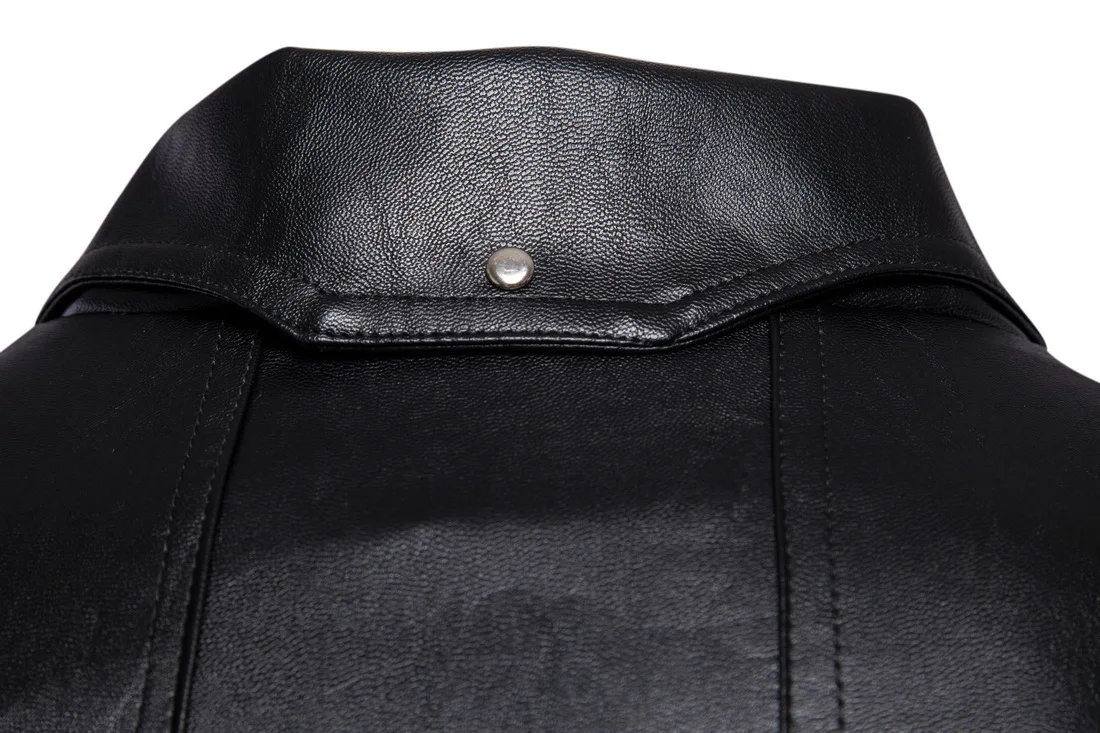 Мужская кожаная куртка на молнии с отложным воротником|leather jacket|leather jacket leather jacketmen