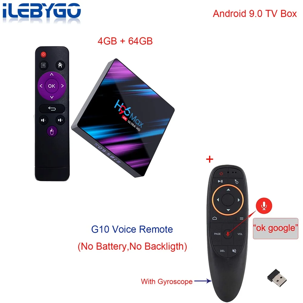 4GB 64GB G10 Android 9,0 ТВ-бокс на Rockchip RK3318 4 Гб 64 Гб Смарт ТВ коробка H.265 4 K 60fps Google Play Store Netflix Youtube 4 г 32 г Декодер каналов кабельного телевидения компьютерной приставки к телевизору - Цвет: 4GB 64GB G10